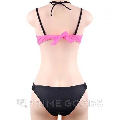 Купальник с завязками на шее Mesh Pink (L) от sex shop primegoods фото 4