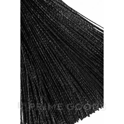 Зажимы на соски «вилки» с кисточками из шелка, черные от sex shop primegoods фото 2