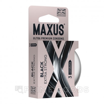 Презервативы MAXUS Extra Strong, утолщенные, черные, 3 шт от sex shop primegoods фото 3