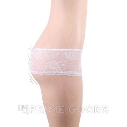Трусики на завязках с доступом, белые, XS-S от sex shop primegoods фото 3
