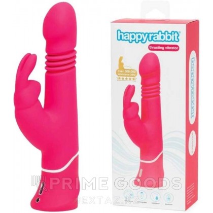 Вибратор Happy Rabbit Thrusting Realistic розовый от sex shop primegoods фото 2