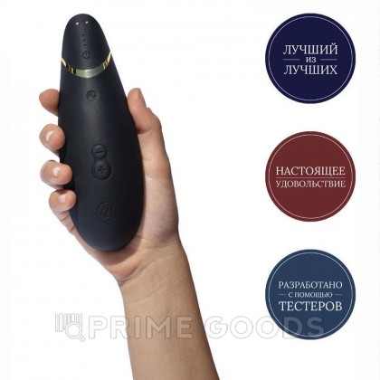 Бесконтактный клиторальный стимулятор Womanizer Premium 2 черный от sex shop primegoods фото 6