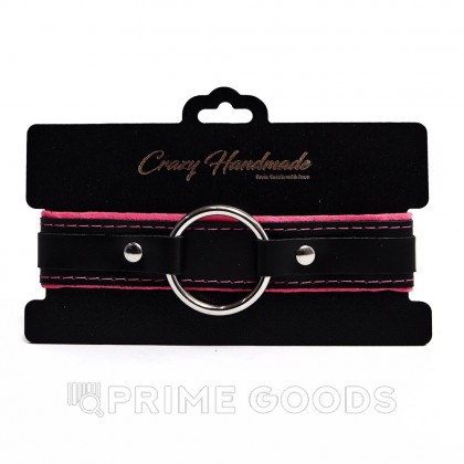 Ошейник с мягкой розовой подкладкой Crazy Handmade от sex shop primegoods