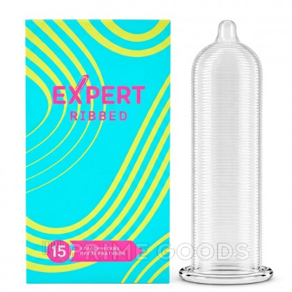 Презервативы EXPERT Ribbed, ребристые, 15 шт от sex shop primegoods