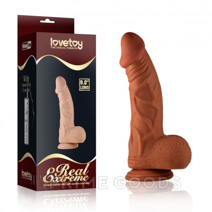 Реалистичный фаллоимитатор Lovetoy (23×4,5 см) на присоске от sex shop primegoods фото 6