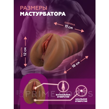 Мастурбатор реалистичный Honey Pot (телесный тёмный) от sex shop primegoods фото 5