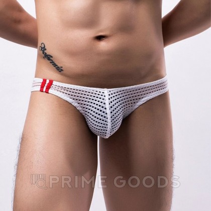Мужские трусы из дышащей сетки белые (S) от sex shop primegoods