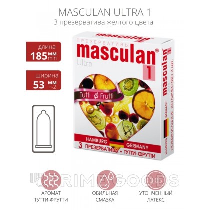 Презервативы MASCULAN 1 ULTRA тутти-фрутти (3 шт.) от sex shop primegoods фото 2
