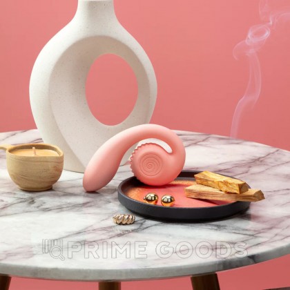 Двойной стимулятор точки G SVibe Snail GIZI персиково-розовый от sex shop primegoods фото 3