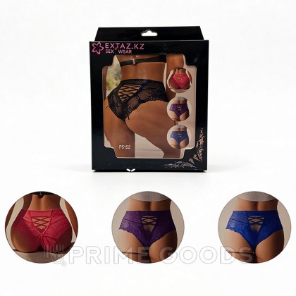 Трусики на высокой посадке Lace Strappy, розовые, XL от sex shop primegoods фото 2