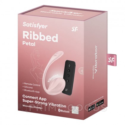 Виброяйцо Satisfyer Ribbed Petal (Connect App) розовый от sex shop primegoods фото 2