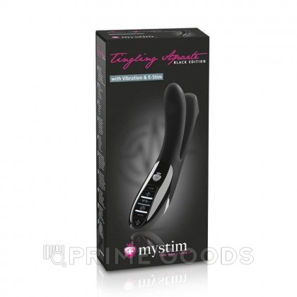 MYSTIM Вибратор с электростимуляцией Tingling Aparte eStim черный от sex shop primegoods фото 3