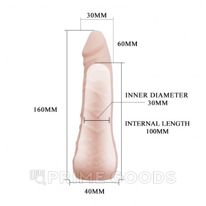 Насадка реалистик с пупырышками от sex shop primegoods фото 3