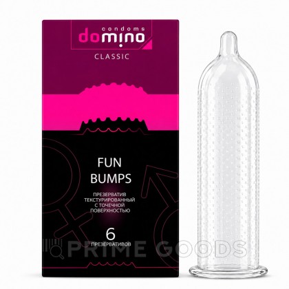 Презервативы DOMINO CLASSIC Fun Bumps, с точечной поверхностью, 6 шт от sex shop primegoods
