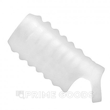 Ребристая насадка для утолщения Tom of Finland Прозрачный от sex shop primegoods