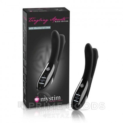 MYSTIM Вибратор с электростимуляцией Tingling Aparte eStim черный от sex shop primegoods фото 2