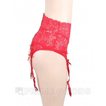 Пояс для чулок на высокой посадке Red Sexy Lace, 3XL от sex shop primegoods фото 7