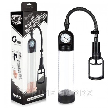 Вакуумная помпа с манометром + вагина (эрекционное кольцо в подарок) от sex shop primegoods