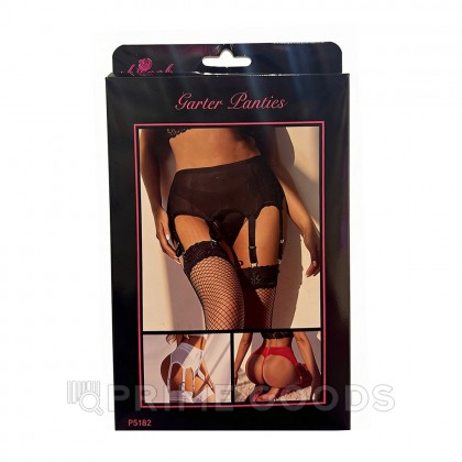 Пояс черный для чулок с ремешками на клипсах (3XL-4XL) от sex shop primegoods фото 2