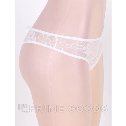 Кружевные трусики с доступом, белые, XS-S от sex shop primegoods фото 3