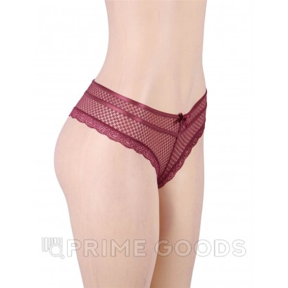 Трусики танга Ladies, бордовые, XS-S от sex shop primegoods фото 6