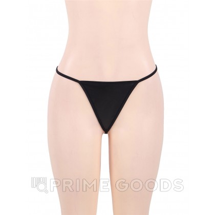 Эротическое кожаное белье Ohyeah: грация с пажиками и стринги, XL-2XL от sex shop primegoods фото 6