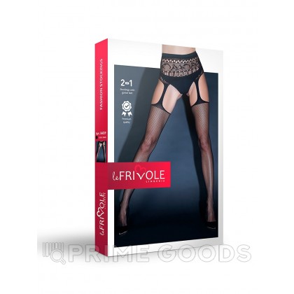 Чулки в сетку с высоким кружевным поясом Sense, S/M от sex shop primegoods фото 2