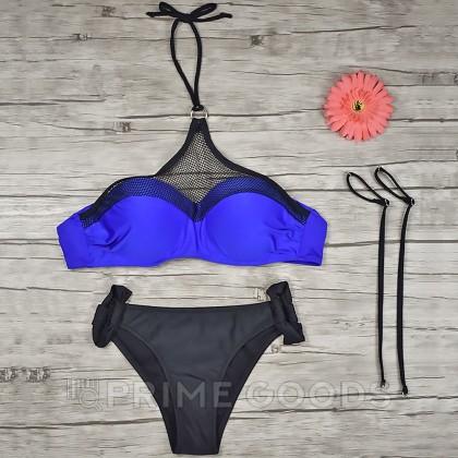 Купальник с завязками на шее Mesh Blue (L) от sex shop primegoods фото 5