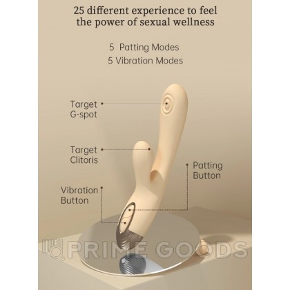 Вибратор-кролик Pada от Drywell бежевый от sex shop primegoods фото 2