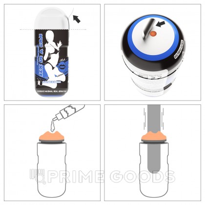 Мастурбатор в колбе Sex in a can Lotus (губки) от sex shop primegoods фото 6