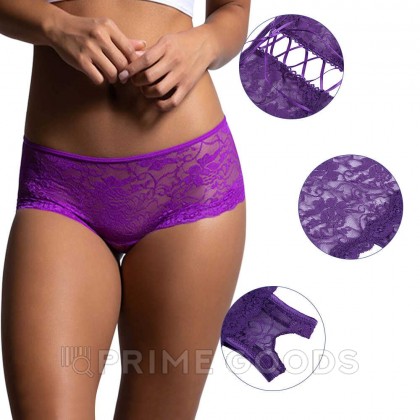 Трусики на завязках с доступом, лиловые, 5XL от sex shop primegoods