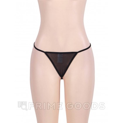 Пояс для чулок с кружевной вставкой Sensual черный (L) от sex shop primegoods фото 8