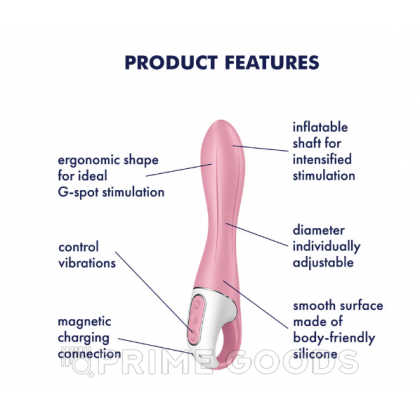 Вибратор Satisfyer Air pump 2 розовый от sex shop primegoods фото 6