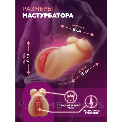 Мастурбатор компактный, женский торс с вагиной, светлый от sex shop primegoods фото 5