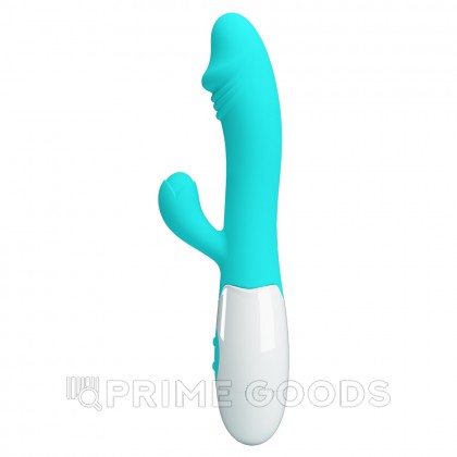Бирюзовый вибратор-кролик Snappy (19) от sex shop primegoods фото 3