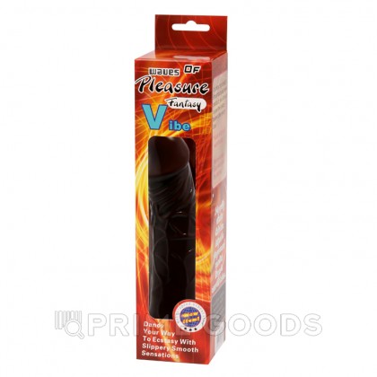 Вибратор-реалистик чёрный (20×3,9 см) от sex shop primegoods фото 5