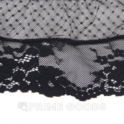 Трусики на высокой посадке Lace Strappy, черные, XS-S от sex shop primegoods фото 15