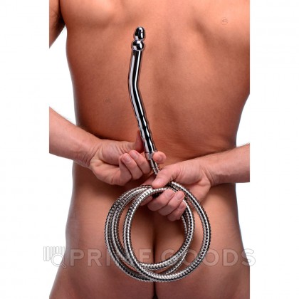 Сопло для анального душа Angled Enema Nozzle, серебристый от sex shop primegoods фото 3