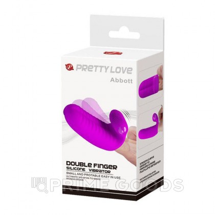 Насадка на палец с вибропулей Abbot purple от sex shop primegoods фото 2