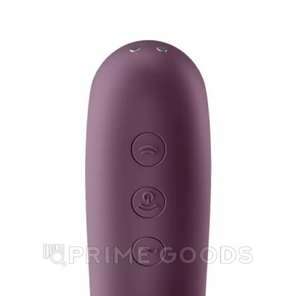 Вибромассажер с вакуумной стимуляцией Satisfyer Dual Kiss wine фиолетовый от sex shop primegoods фото 8