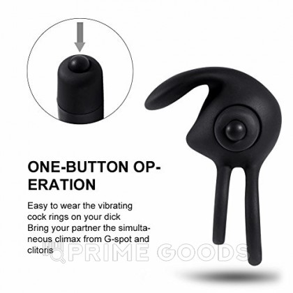 Эрекционное виброкольцо Power DUO clit cockring от sex shop primegoods фото 5