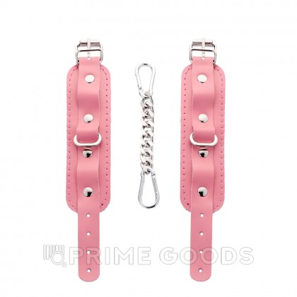 Наручники скругленные розовые, серебро от sex shop primegoods