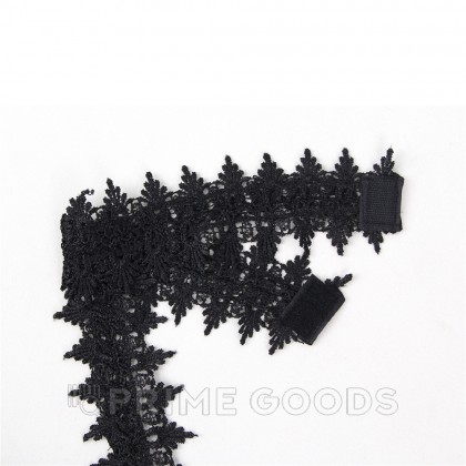 Кожаная сорочка-грация Ohyeah с пажиками и чокером, XL-2XL от sex shop primegoods фото 11