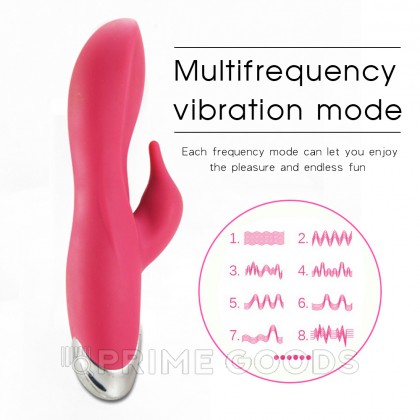 Вибратор с клиторальным стимулятором розовый от sex shop primegoods фото 6