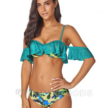 Купальник с воланами Pineapple Print Green (XL) от sex shop primegoods