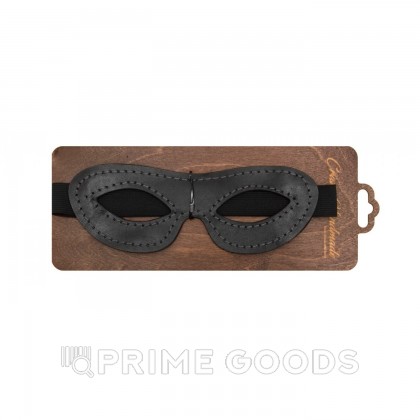 Открытая маска из натуральной кожи, овальная от sex shop primegoods фото 2