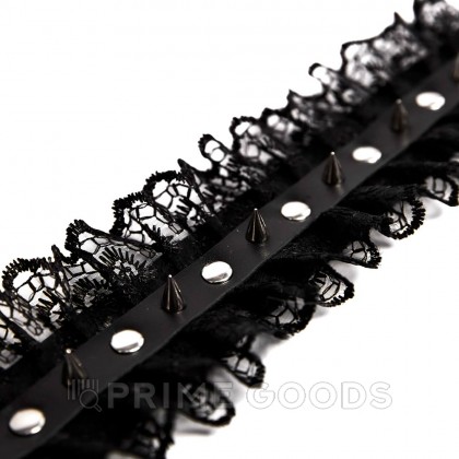 Чокер с шипами и черным кружевом от sex shop primegoods фото 3