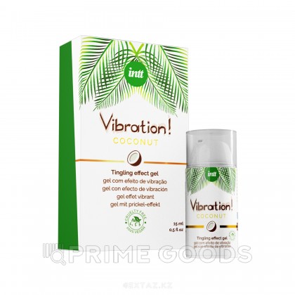 Intt Vibration Coconut - Веганский жидкий интимный гель с эффектом вибрации Кокос, 15 мл от sex shop primegoods фото 2