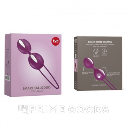 Вагинальные шарики Fun factory SMARTBALLS DUO, пурпурно-белые от sex shop primegoods фото 3
