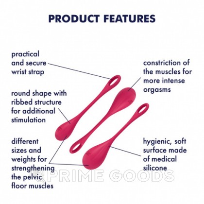 Набор вагинальных шариков Satisfyer Yoni Power 1 розовые от sex shop primegoods фото 2